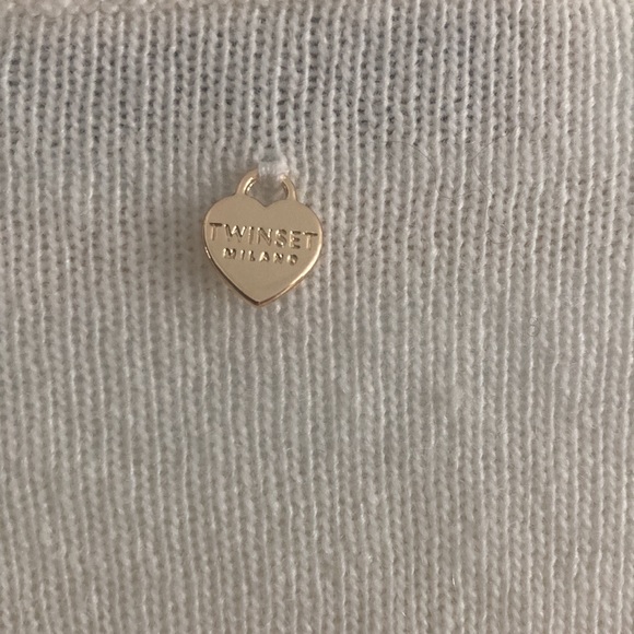 TWIN-SET cream sweater with ruffle trim - Picture 7 of 13